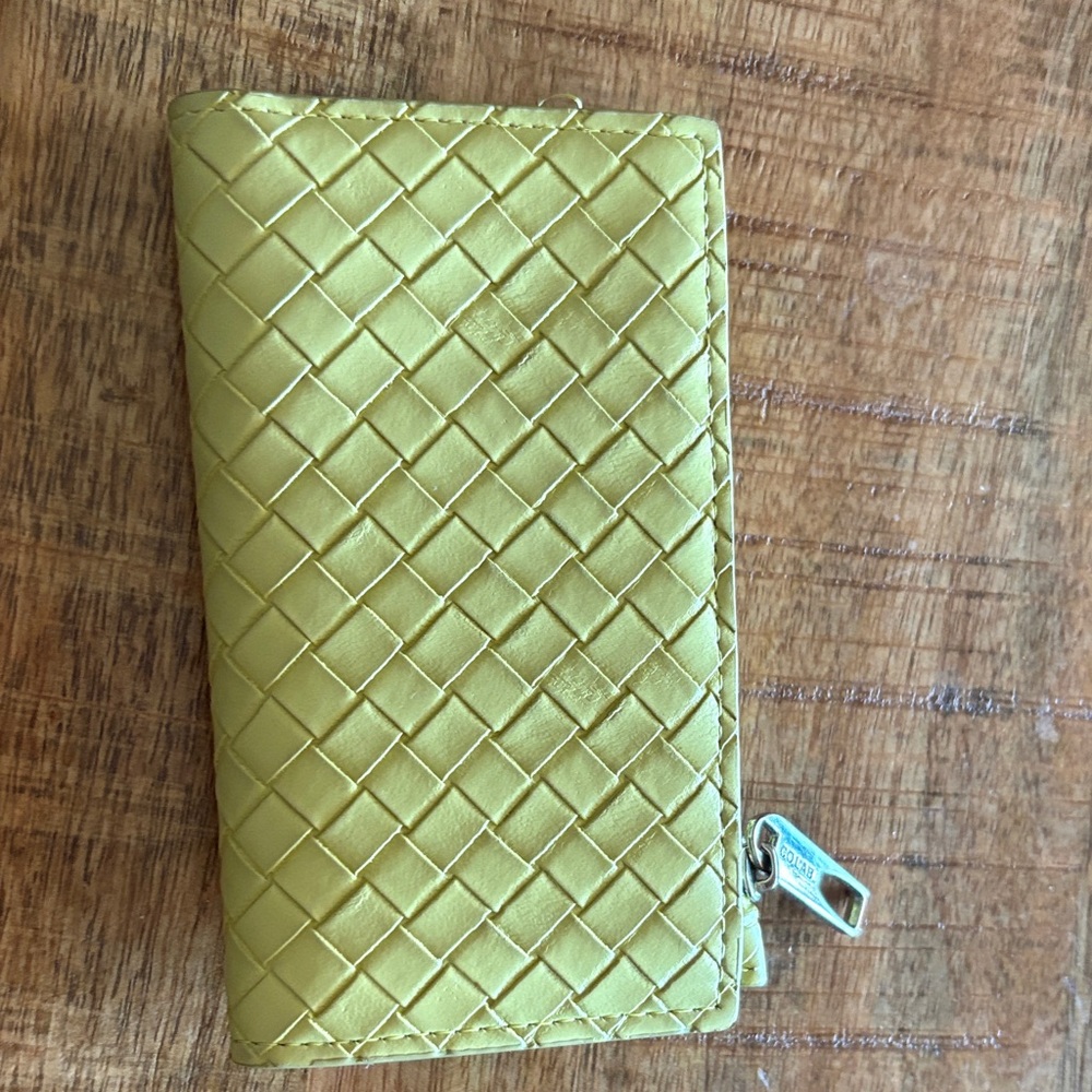 Co lab Woven Yellow Wallet